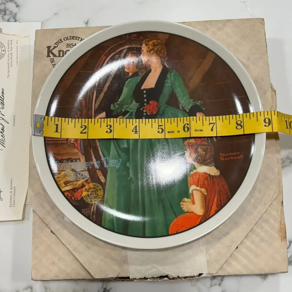 Norman Rockwell “Grandma’s Courting Dress” 1984 Mother’s Day Collector Plate COA - Picture 3 of 7